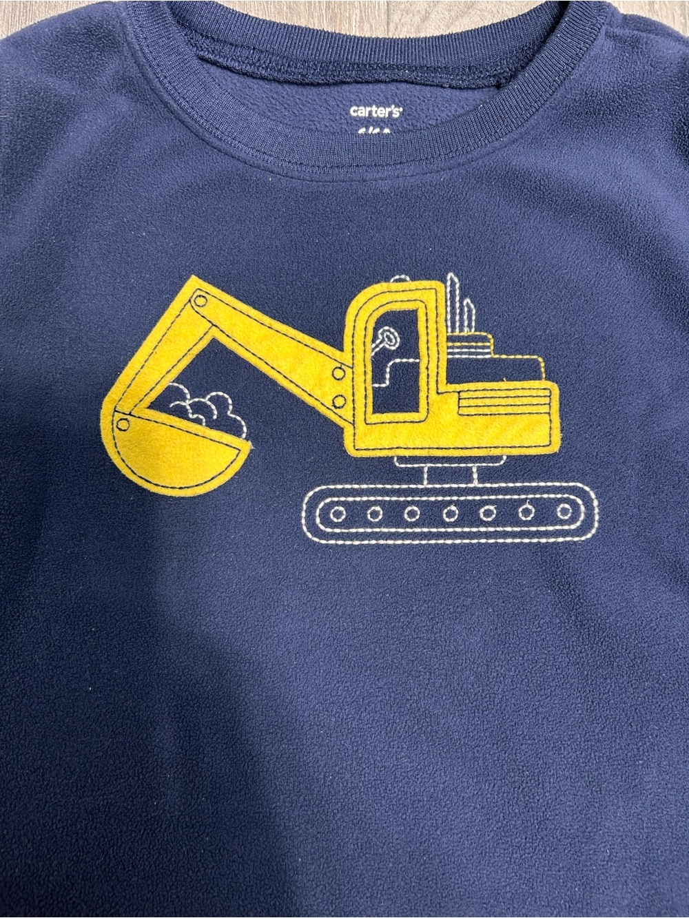 Carter's Boys Fleece Excavator Pajama Set 6 - Picture 3 of 8